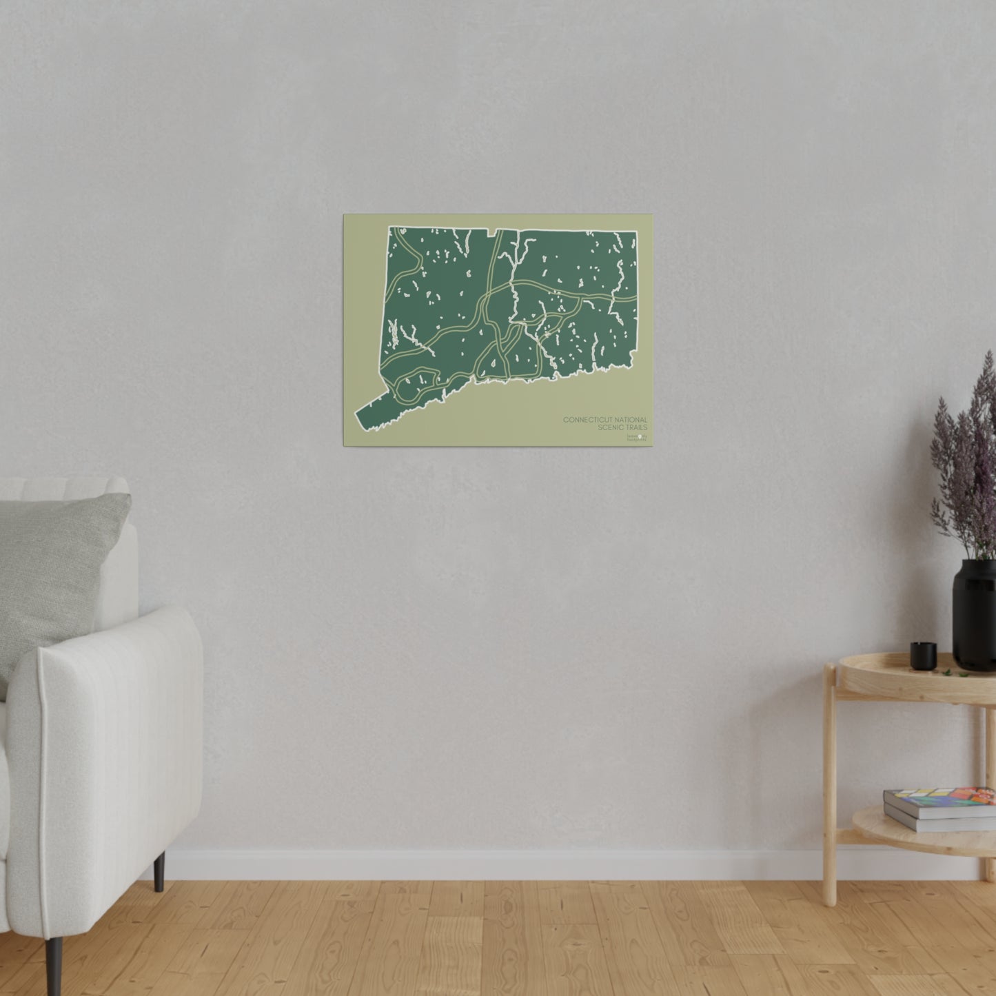 Connecticut National Scenic Trails Matte Canvas, Stretched, 0.75"