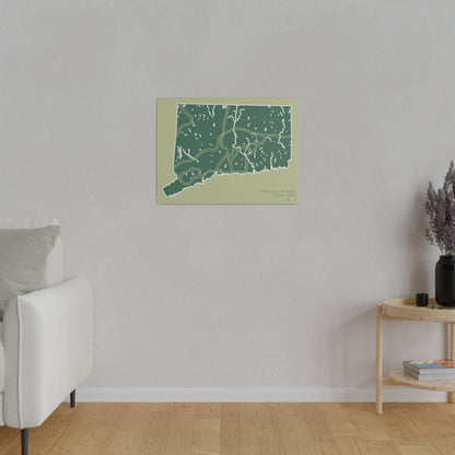 Connecticut National Scenic Trails Matte Canvas, Stretched, 0.75"
