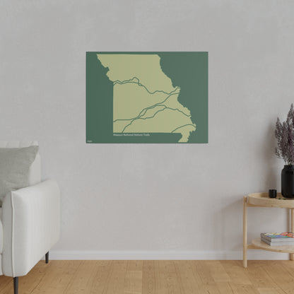 Missouri National Historic Trails Matte Canvas, Stretched, 0.75"