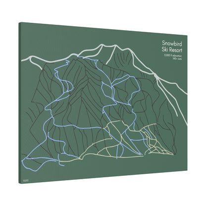 Snowbird Ski Resort Matte Canvas, Stretched, 0.75"