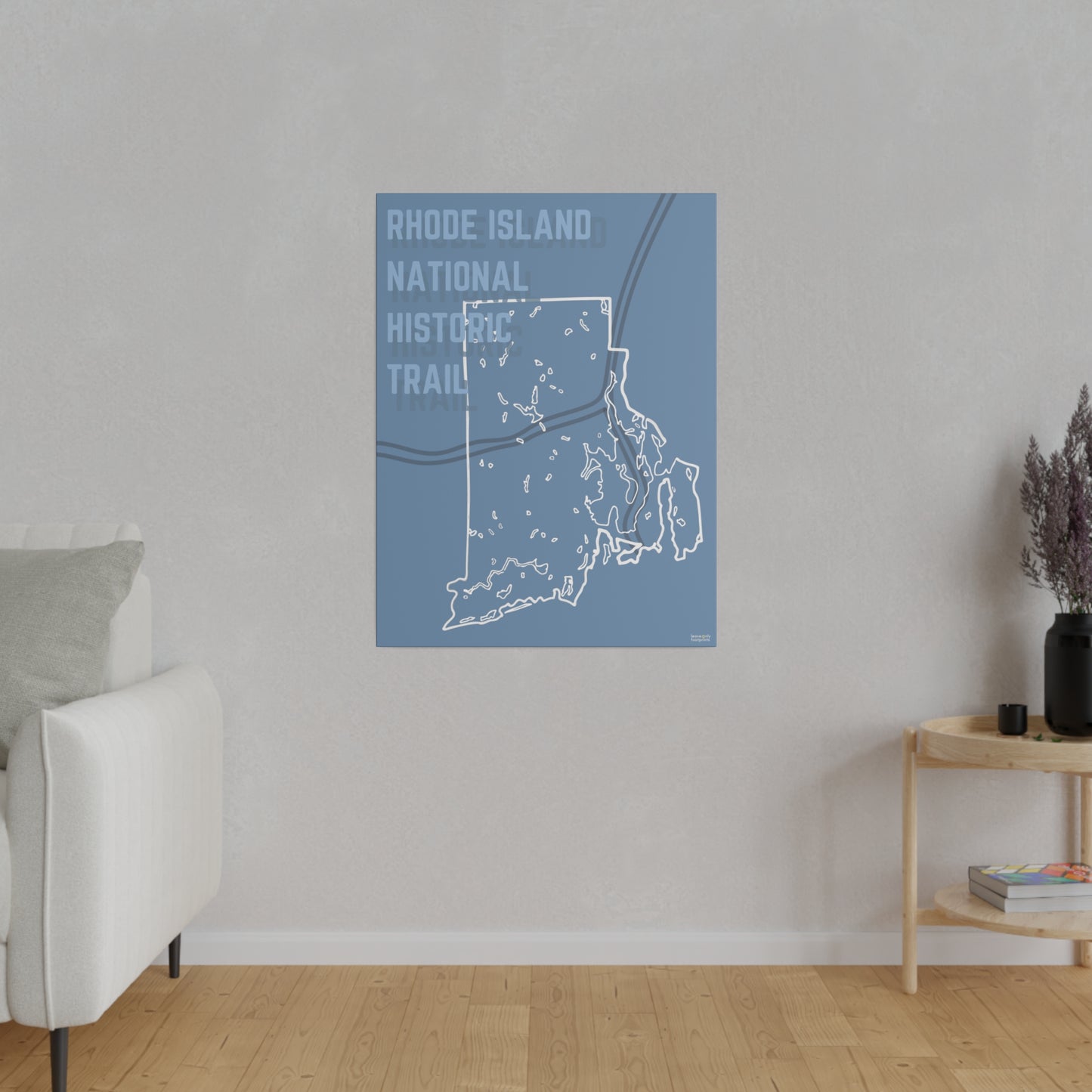 Rhode Island National Historic Trail Matte Canvas, Stretched, 0.75"