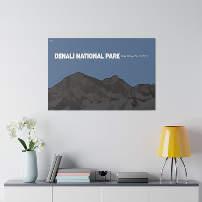 Denali National Park Matte Canvas, Stretched, 0.75"