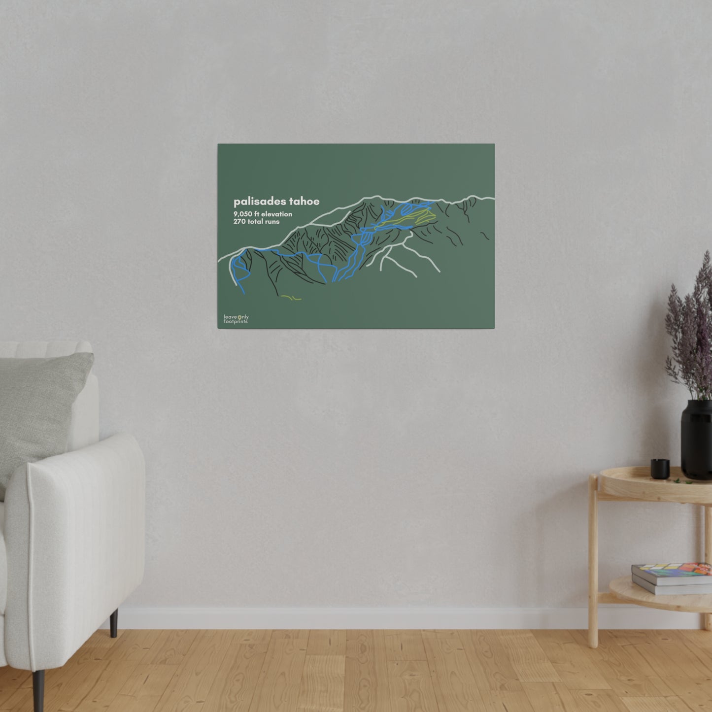 Palisades Tahoe Matte Canvas, Stretched, 0.75"