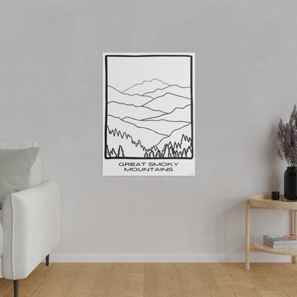 Great Smoky Mountains Matte Canvas, Stretched, 0.75"