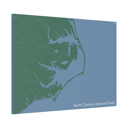 North Carolina National Parks Matte Canvas, Stretched, 0.75"
