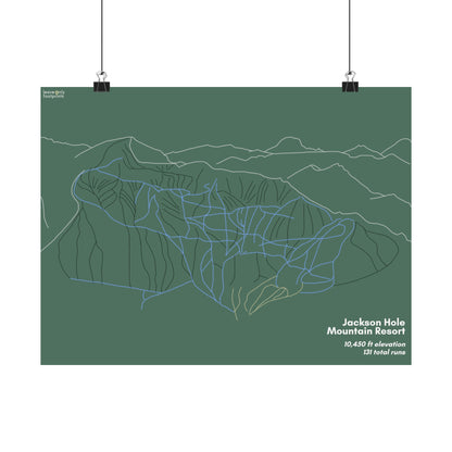 Jackson Hole Mountain Resort Matte Horizontal Print