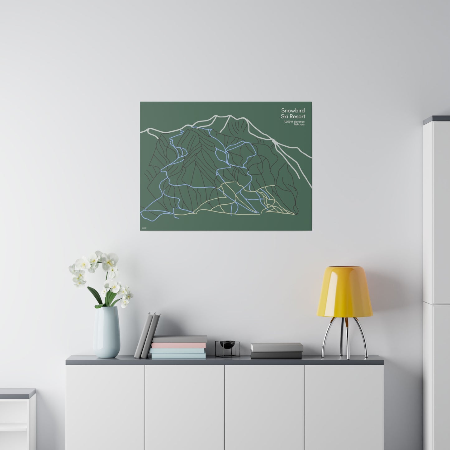 Snowbird Ski Resort Matte Canvas, Stretched, 0.75"