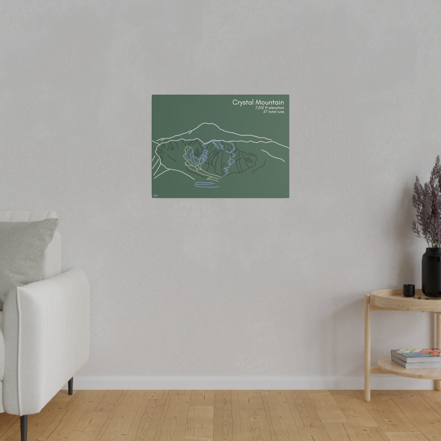 Crystal Mountain Matte Canvas, Stretched, 0.75"