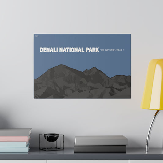 Denali National Park Matte Canvas, Stretched, 0.75"
