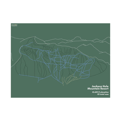 Jackson Hole Mountain Resort Matte Horizontal Print