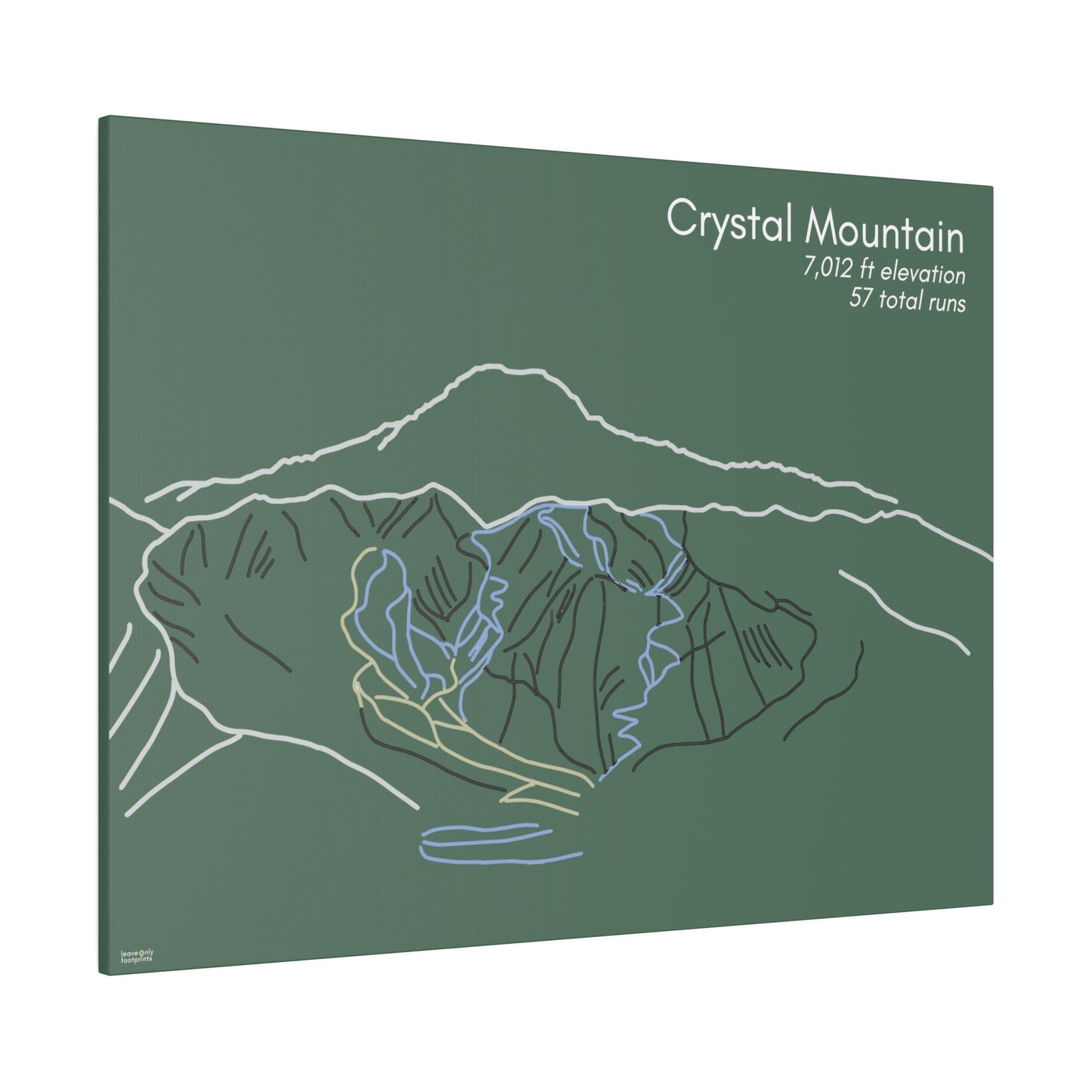 Crystal Mountain Matte Canvas, Stretched, 0.75"