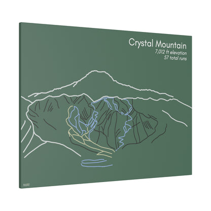 Crystal Mountain Matte Canvas, Stretched, 0.75"