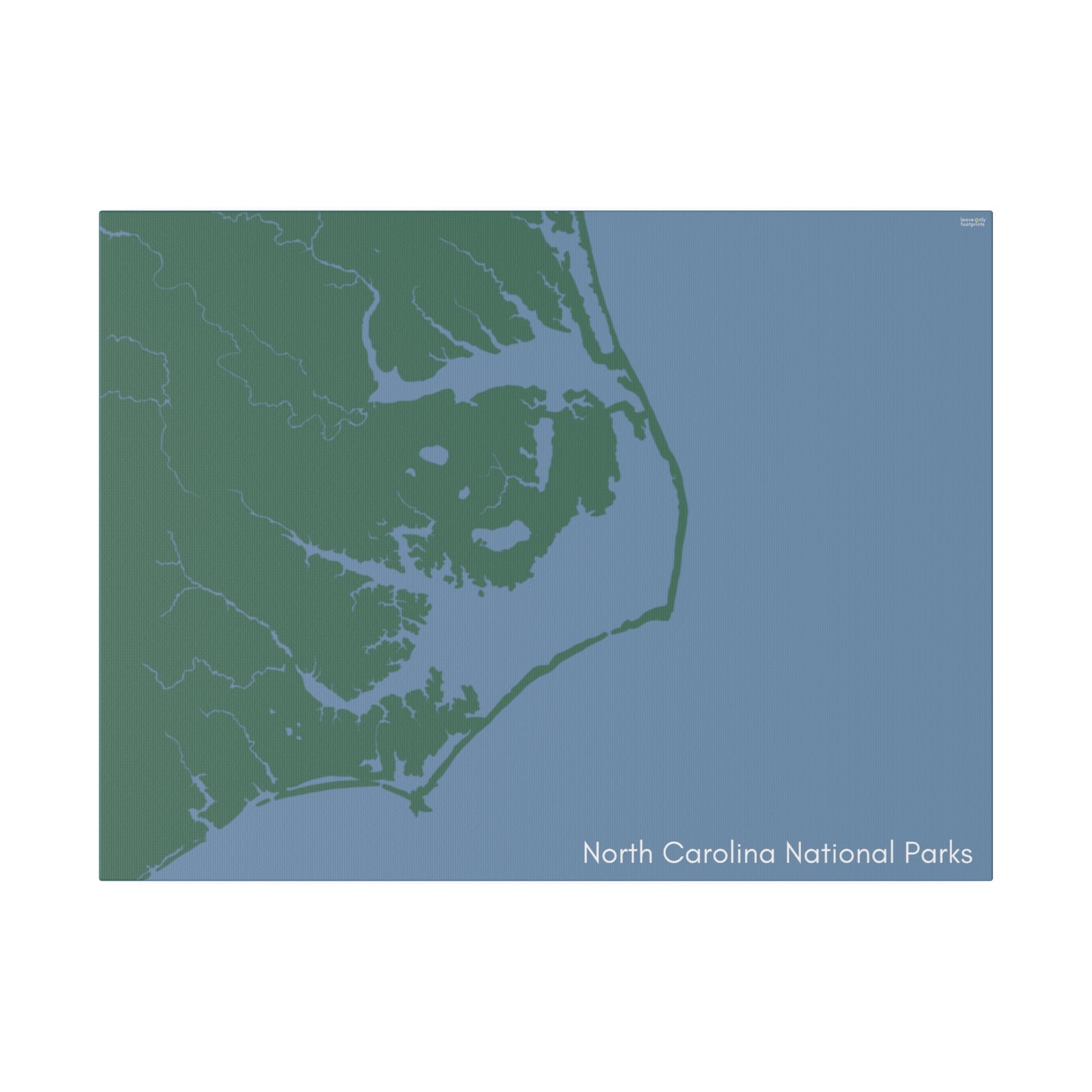 North Carolina National Parks Matte Canvas, Stretched, 0.75"