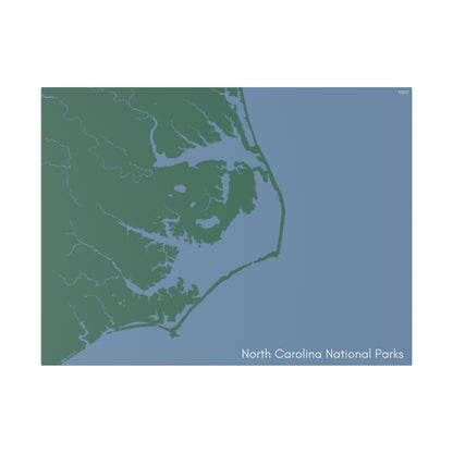 North Carolina National Parks Matte Canvas, Stretched, 0.75"