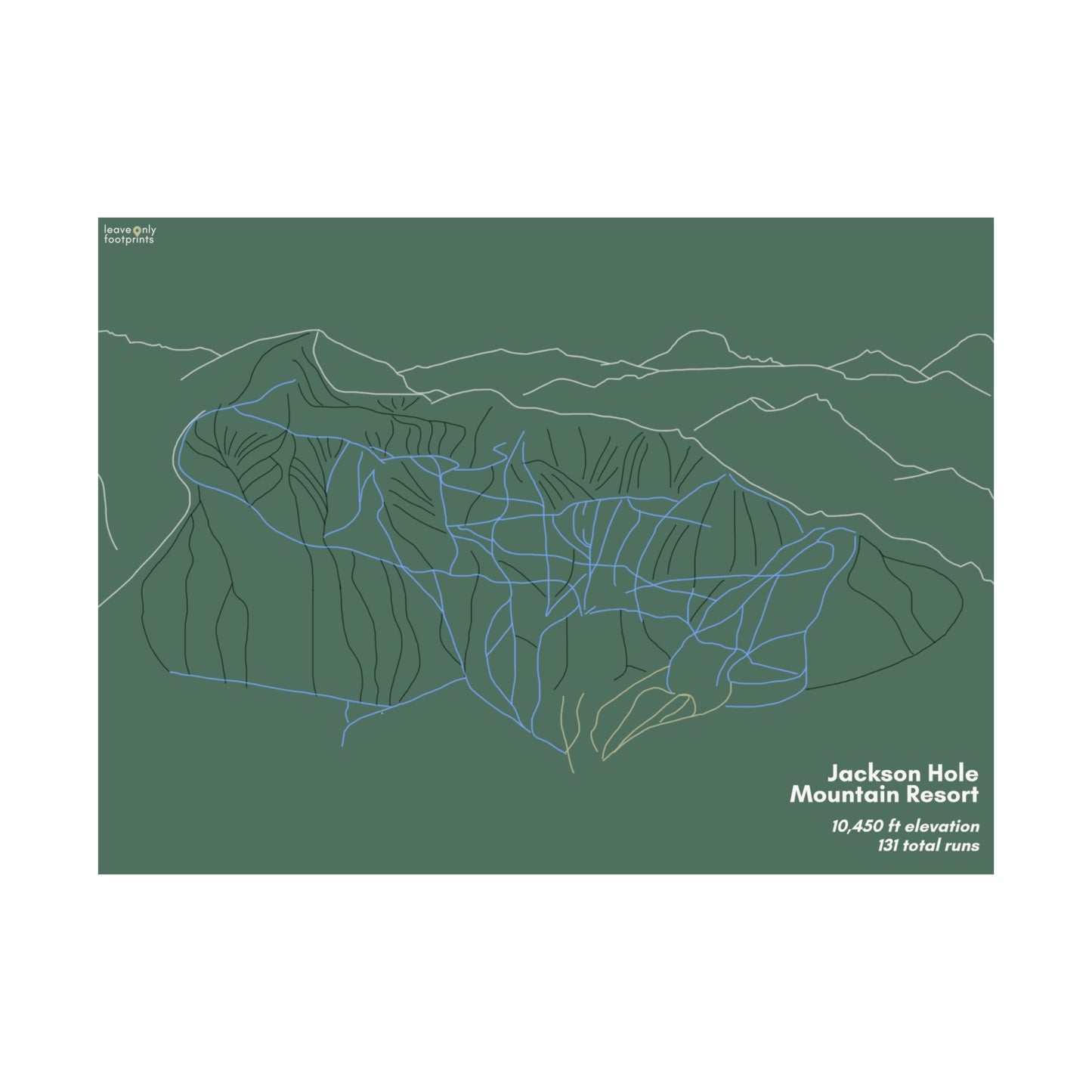 Jackson Hole Mountain Resort Matte Horizontal Print