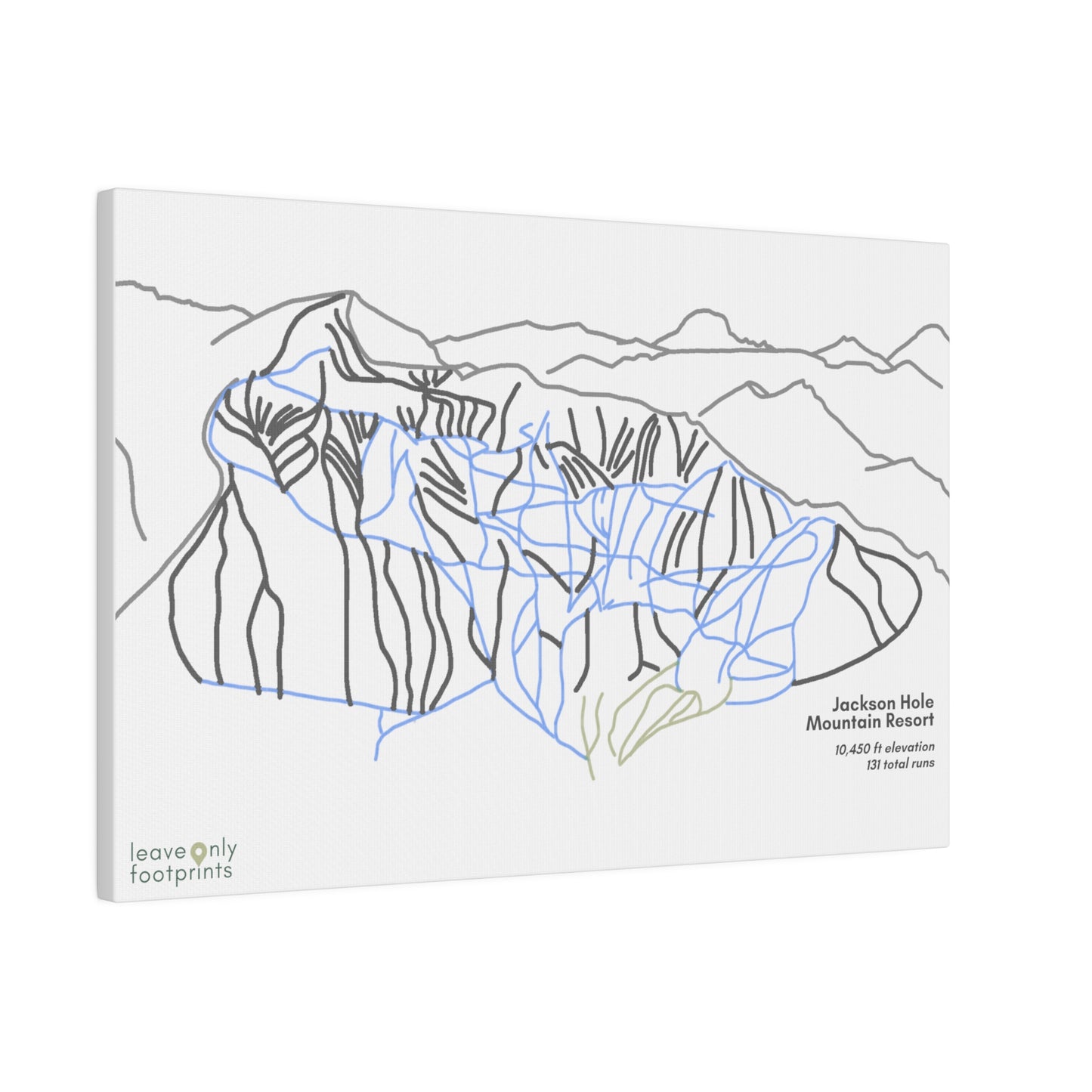 Jackson Hole Mountain Resort Matte Canvas, Stretched, 0.75"