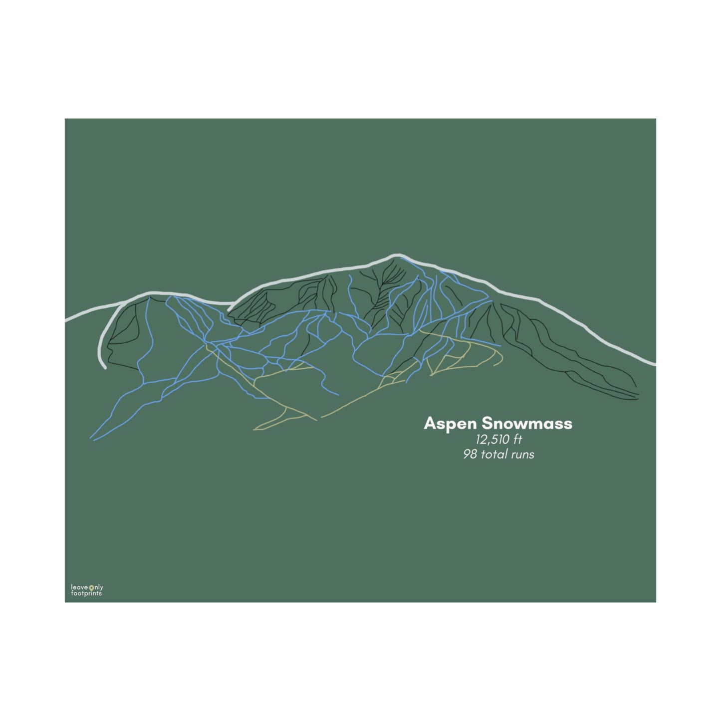 Aspen Snowmass Matte Horizontal Print