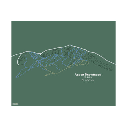 Aspen Snowmass Matte Horizontal Print