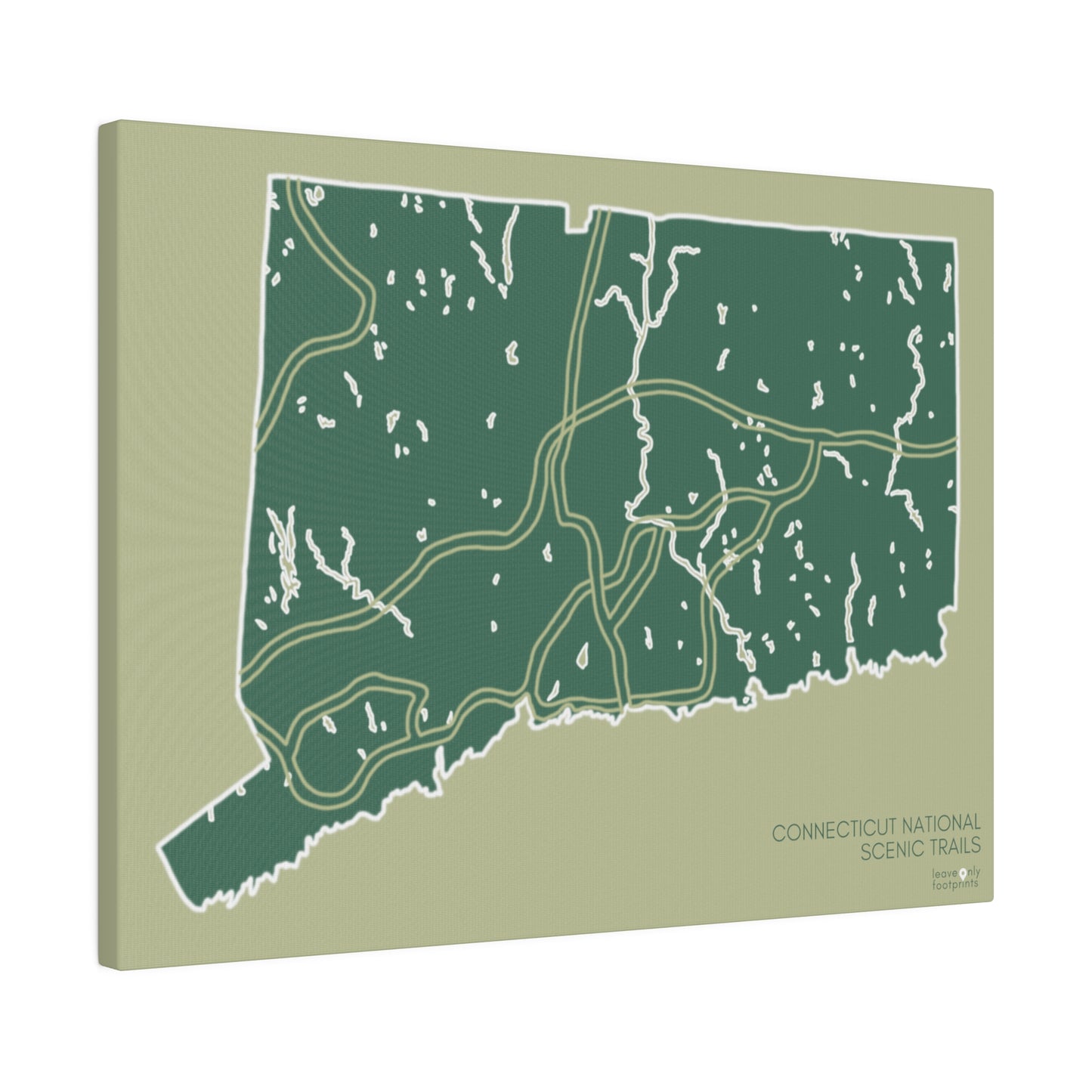 Connecticut National Scenic Trails Matte Canvas, Stretched, 0.75"