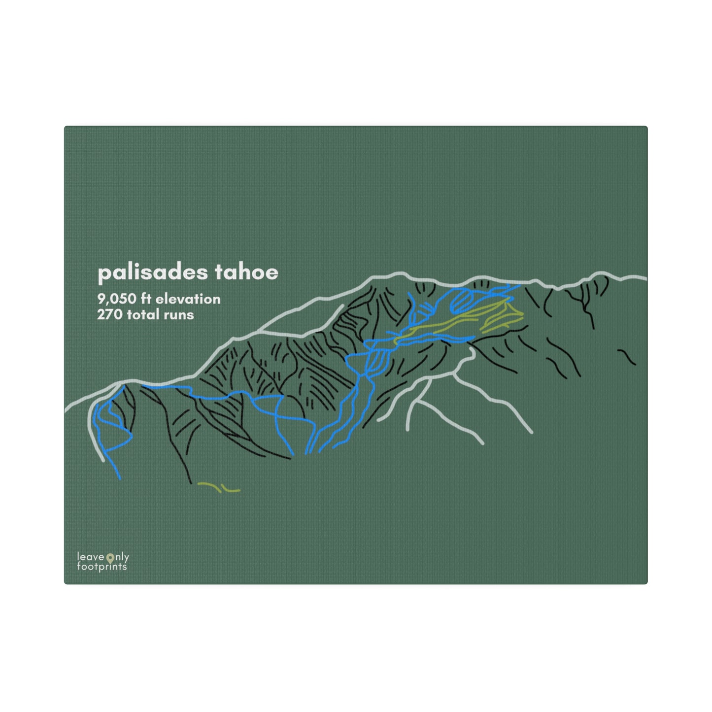 Palisades Tahoe Matte Canvas, Stretched, 0.75"
