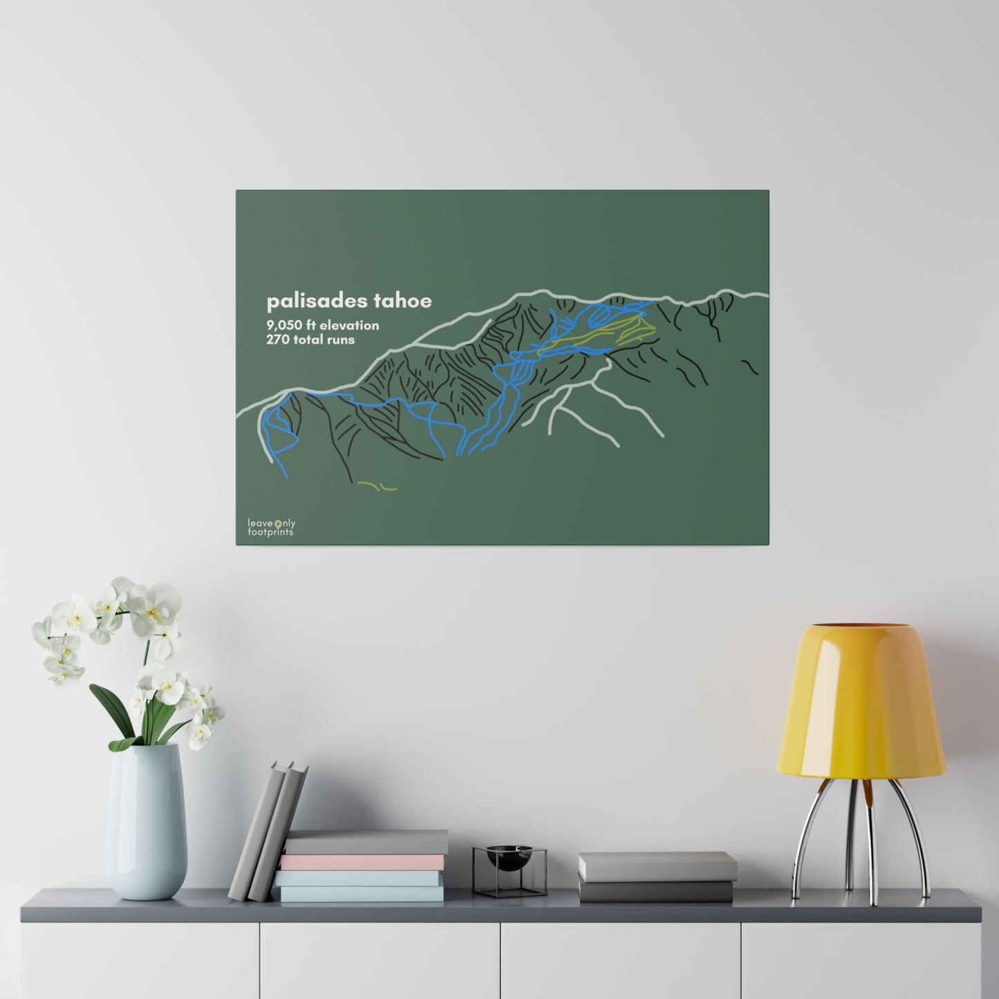Palisades Tahoe Matte Canvas, Stretched, 0.75"