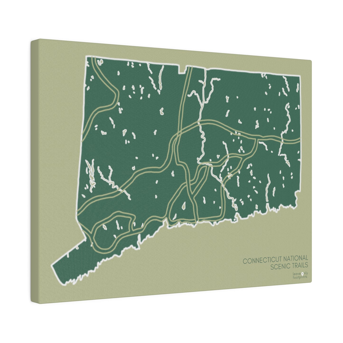 Connecticut National Scenic Trails Matte Canvas, Stretched, 0.75"