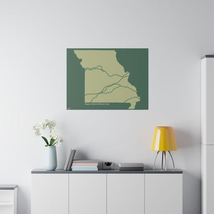 Missouri National Historic Trails Matte Canvas, Stretched, 0.75"
