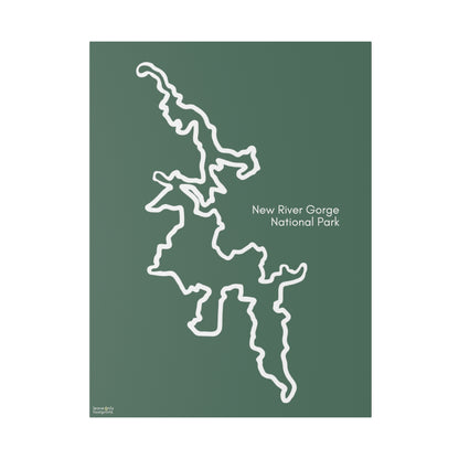 New River Gorge National Park Matte Canvas, Stretched, 0.75"