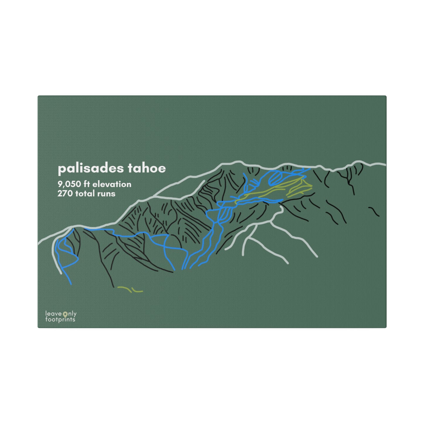 Palisades Tahoe Matte Canvas, Stretched, 0.75"