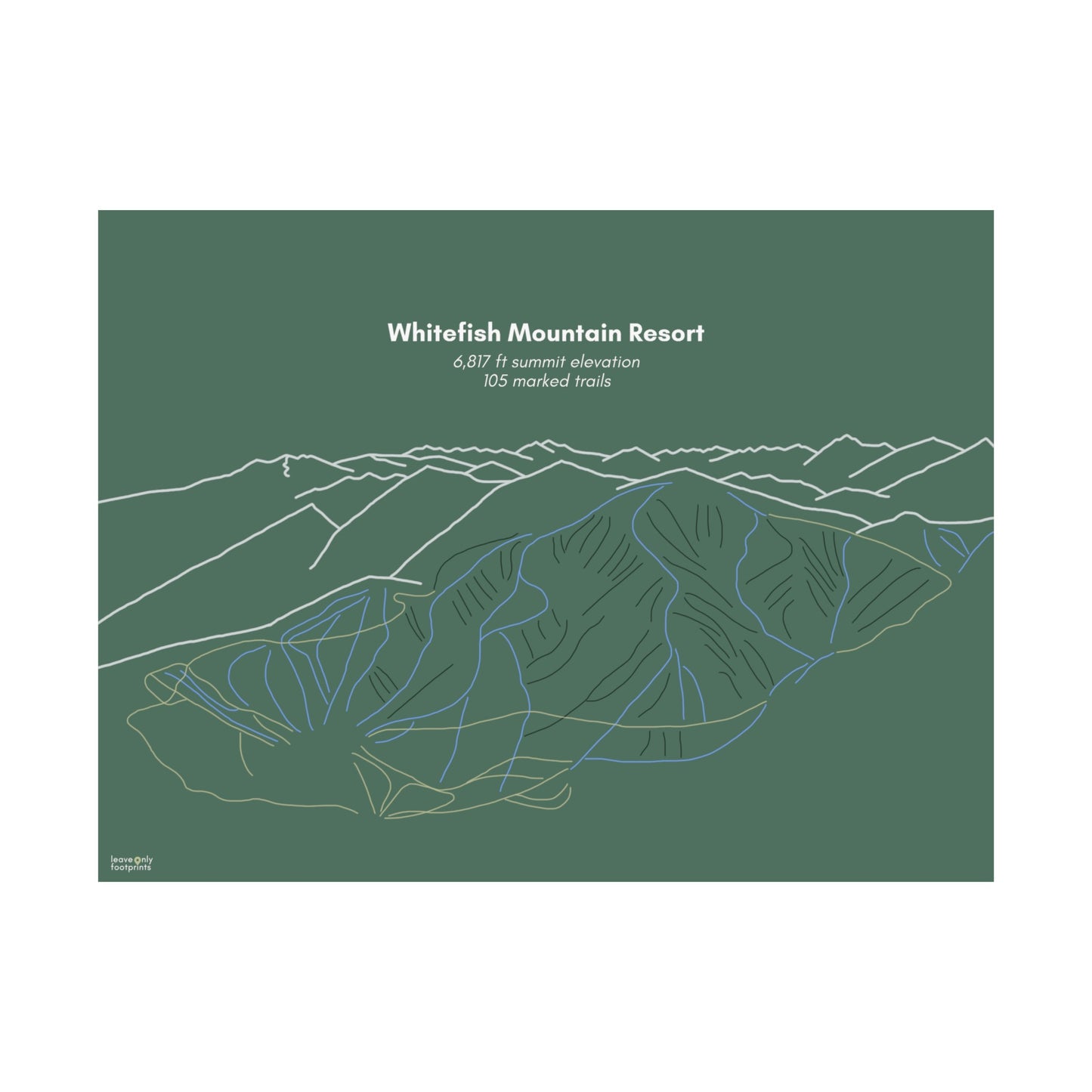 Whitefish Mountain Resort Horizontal Print