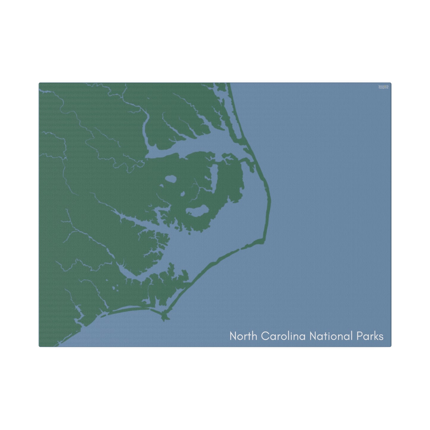 North Carolina National Parks Matte Canvas, Stretched, 0.75"
