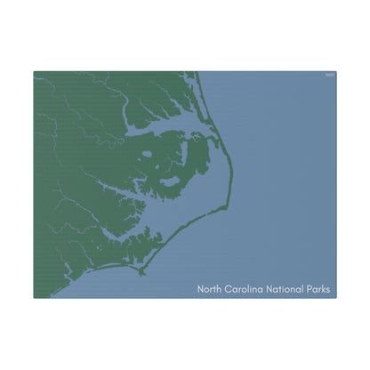 North Carolina National Parks Matte Canvas, Stretched, 0.75"