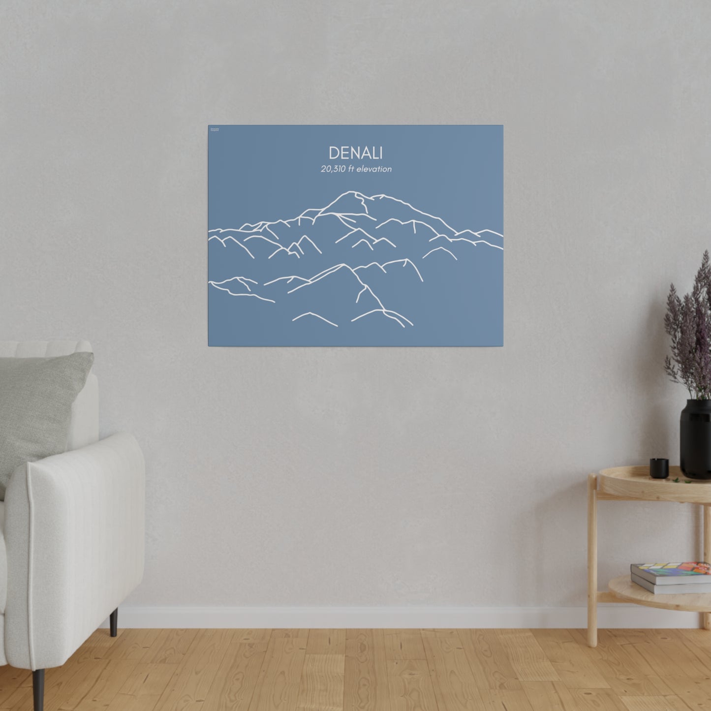 Denali Mountain Matte Canvas, Stretched, 0.75"