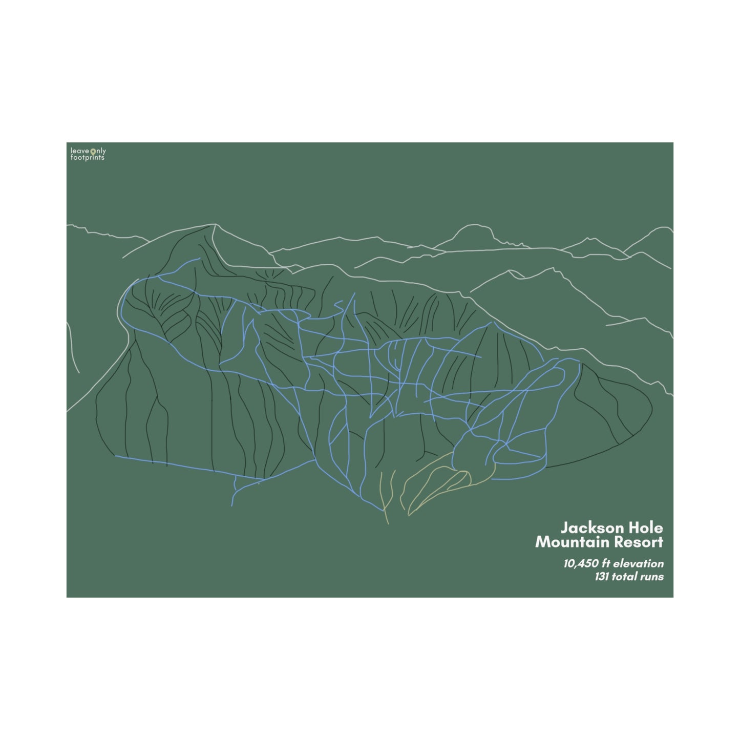 Jackson Hole Mountain Resort Matte Horizontal Print