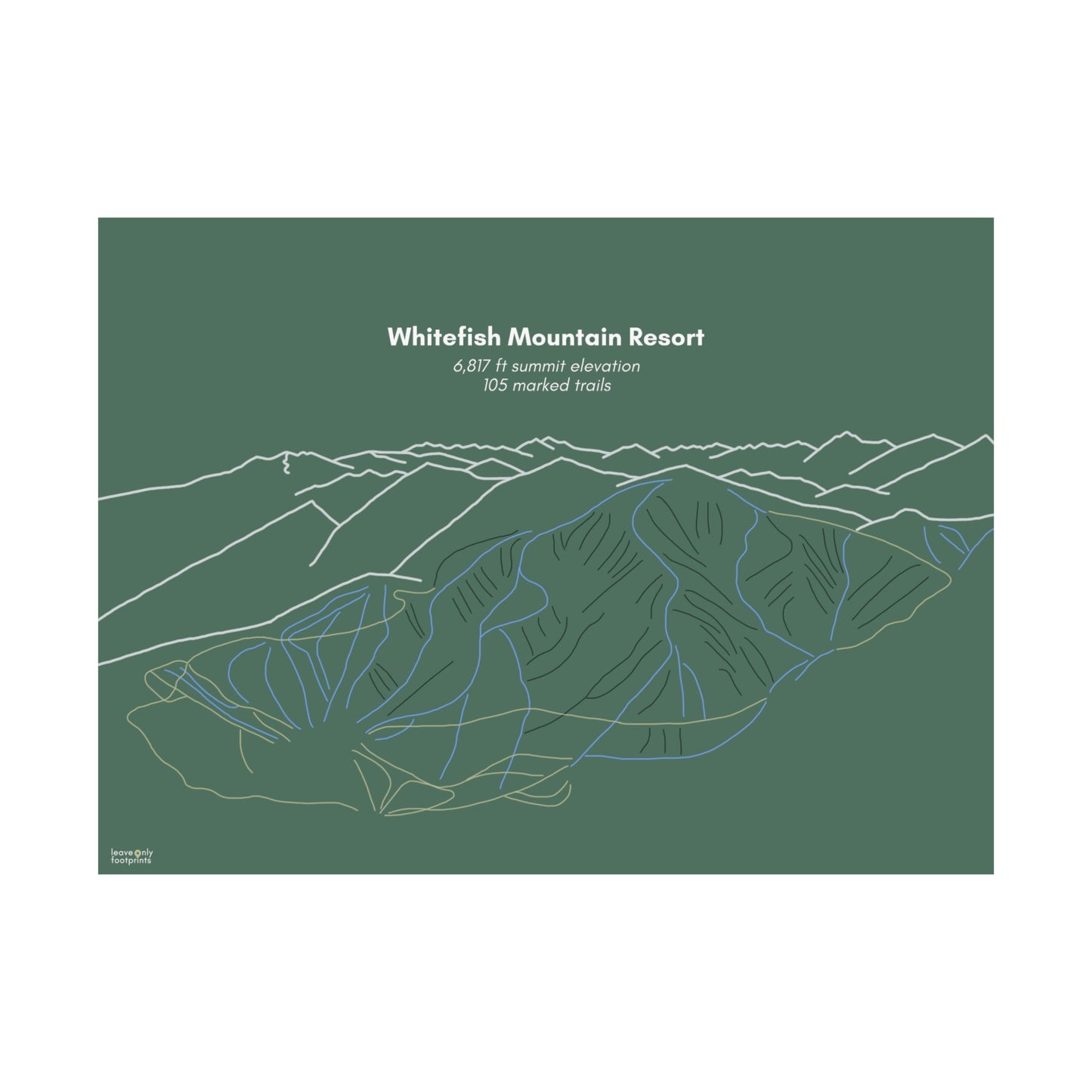 Whitefish Mountain Resort Horizontal Print