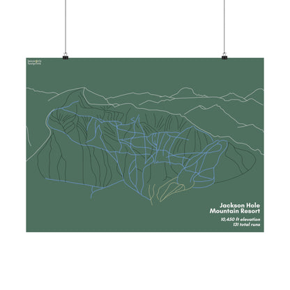 Jackson Hole Mountain Resort Matte Horizontal Print