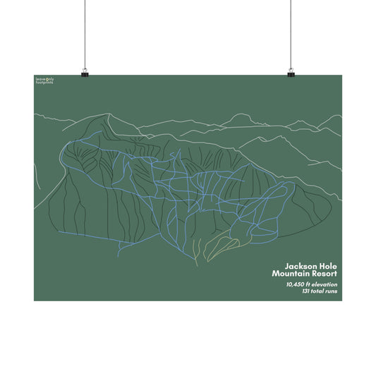 Jackson Hole Mountain Resort Matte Horizontal Print