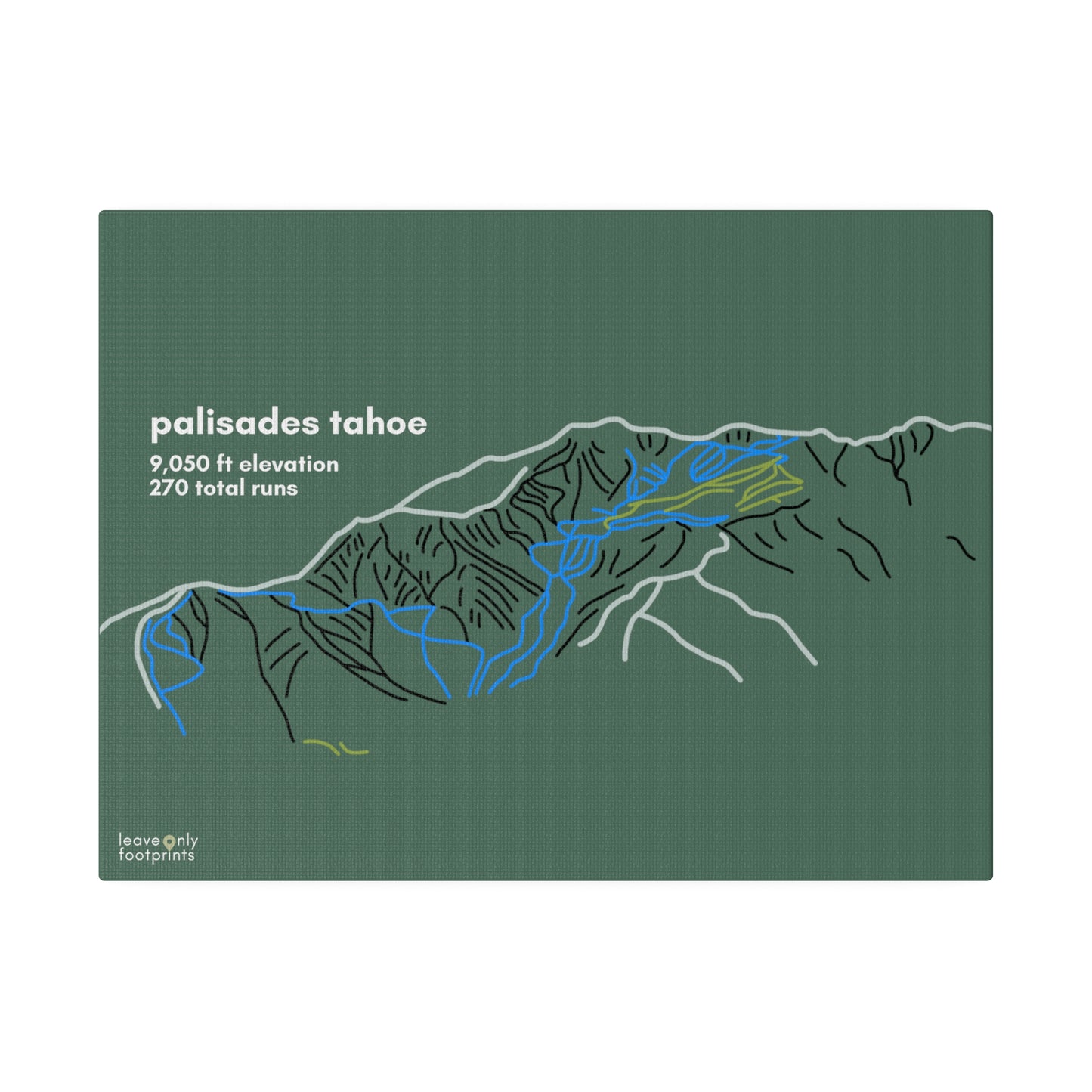 Palisades Tahoe Matte Canvas, Stretched, 0.75"