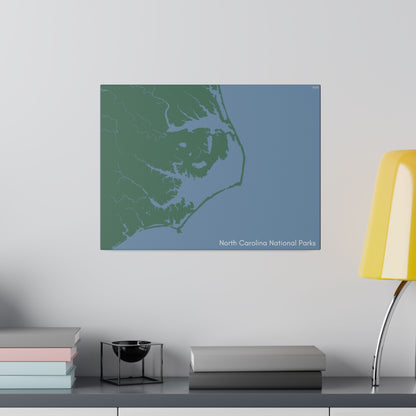 North Carolina National Parks Matte Canvas, Stretched, 0.75"
