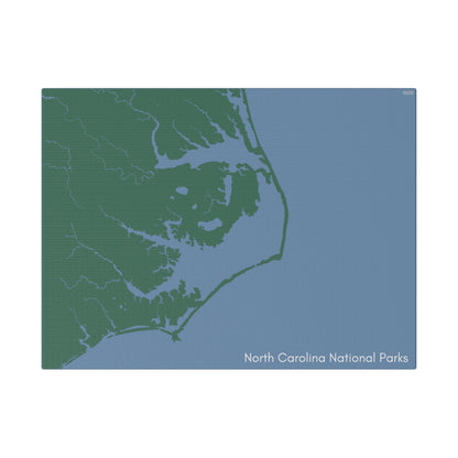 North Carolina National Parks Matte Canvas, Stretched, 0.75"
