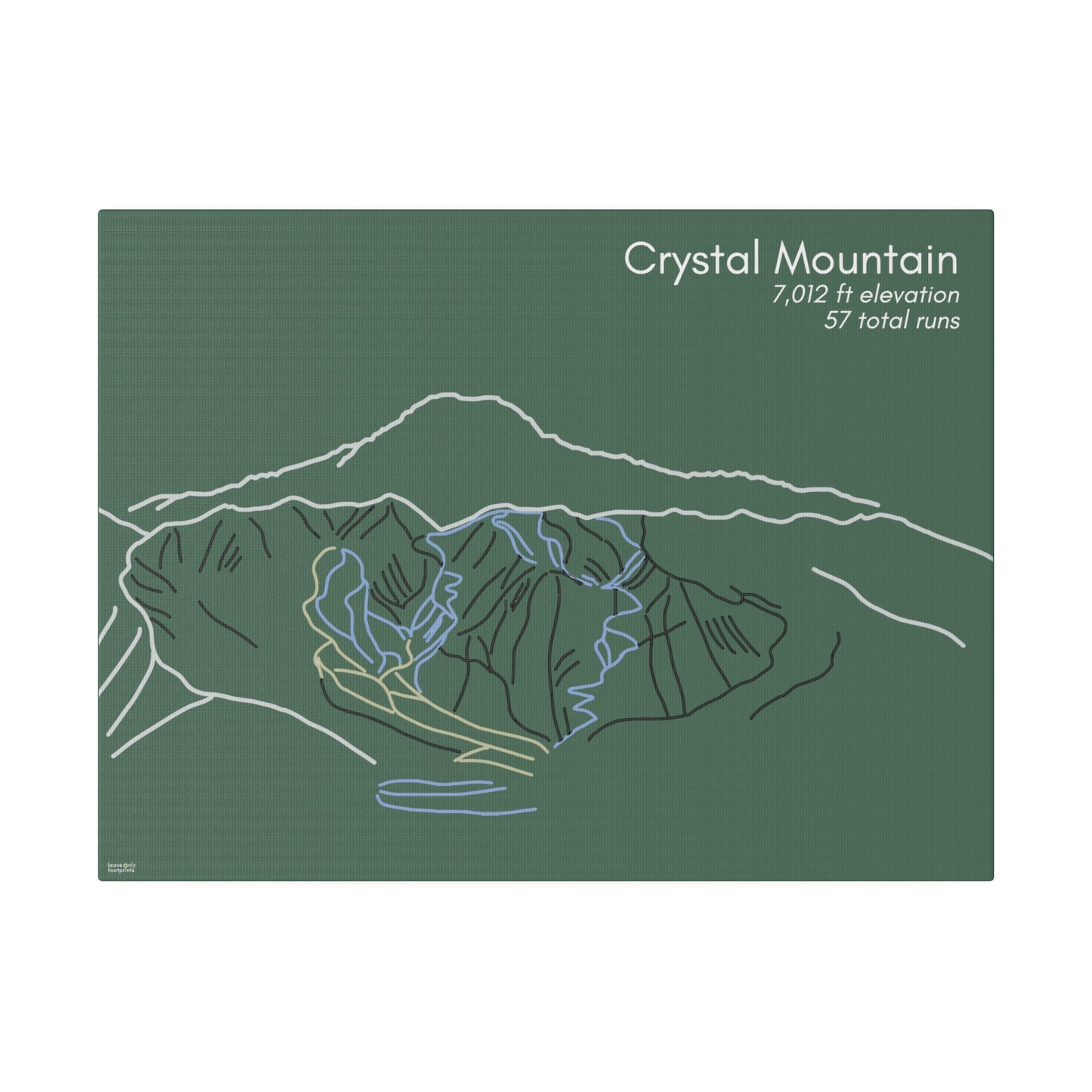 Crystal Mountain Matte Canvas, Stretched, 0.75"