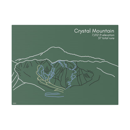 Crystal Mountain Matte Canvas, Stretched, 0.75"