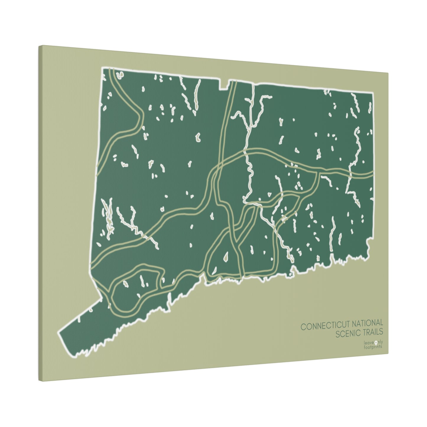 Connecticut National Scenic Trails Matte Canvas, Stretched, 0.75"