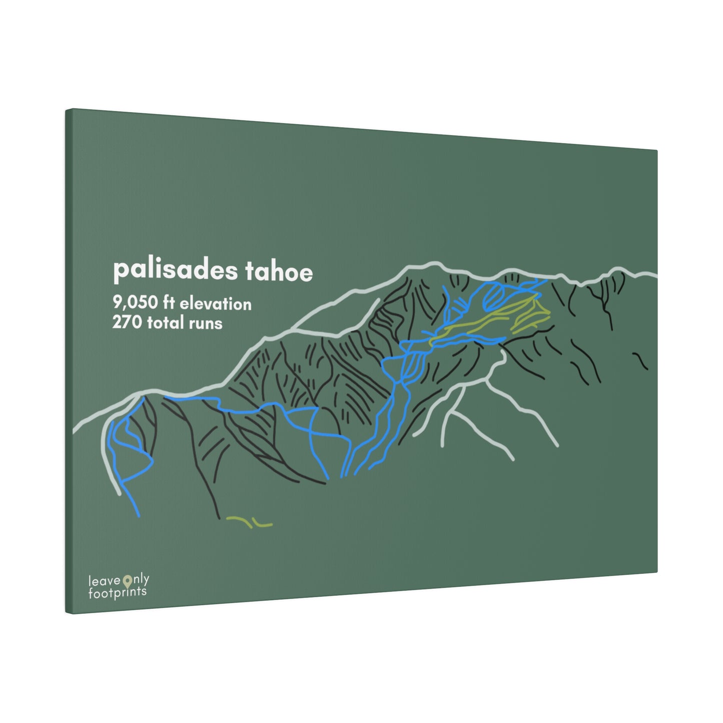 Palisades Tahoe Matte Canvas, Stretched, 0.75"