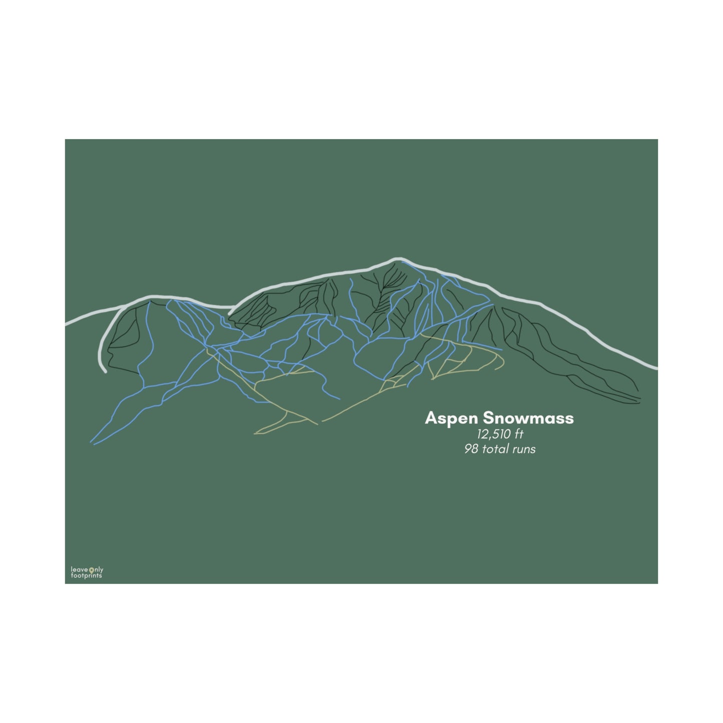 Aspen Snowmass Matte Horizontal Print