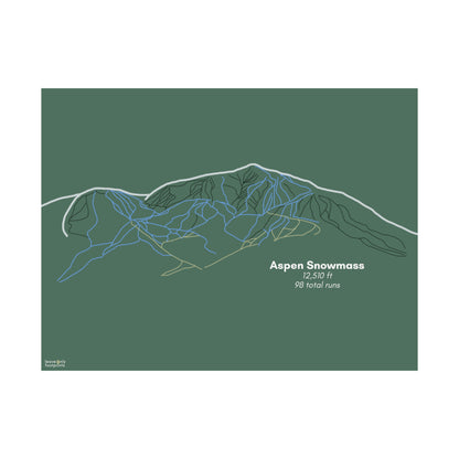 Aspen Snowmass Matte Horizontal Print