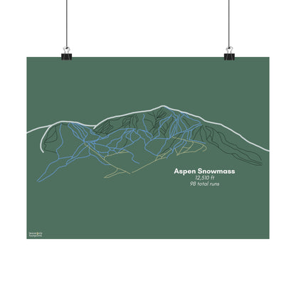 Aspen Snowmass Matte Horizontal Print