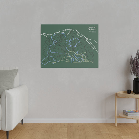 Snowbird Ski Resort Matte Canvas, Stretched, 0.75"