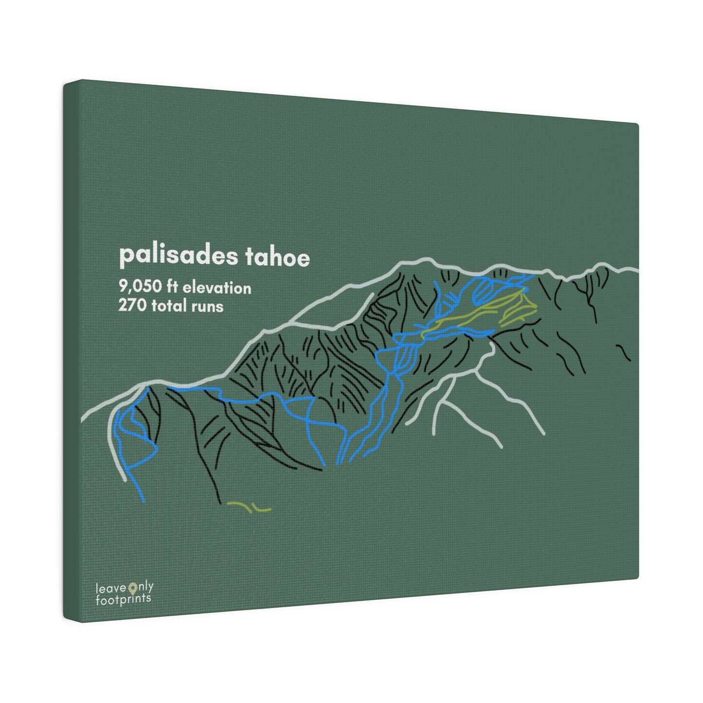 Palisades Tahoe Matte Canvas, Stretched, 0.75"