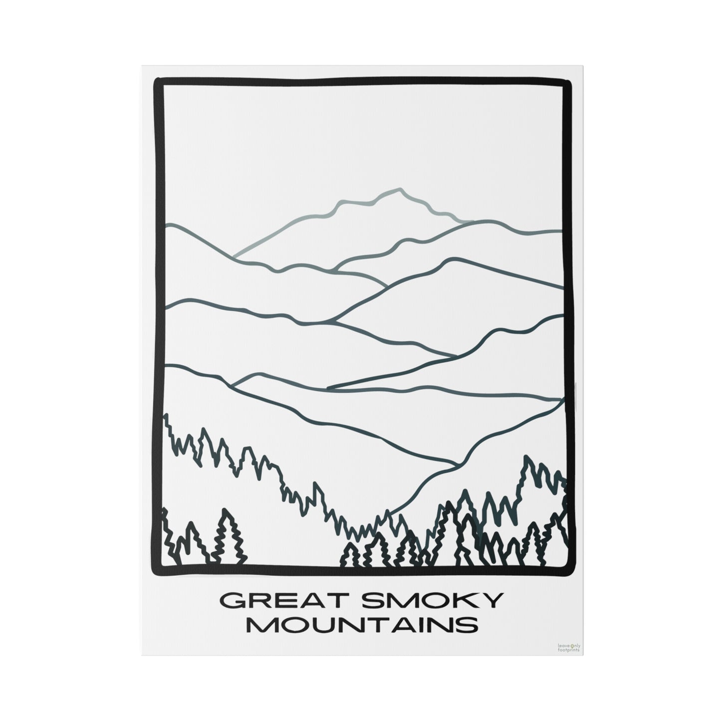 Great Smoky Mountains Matte Canvas, Stretched, 0.75"
